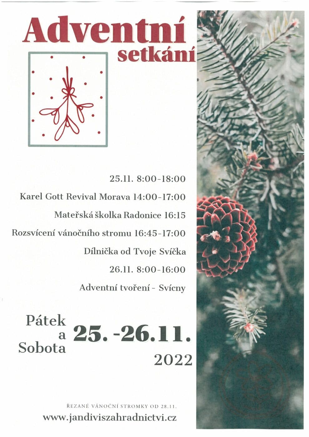 Adventní setkání v zahradnictví Jan Diviš