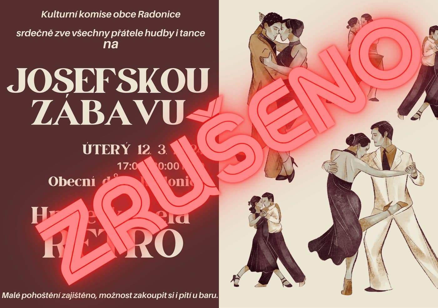 Josefská zábava- ZRUŠENO