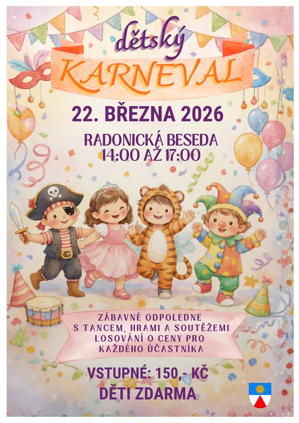 Dětský karneval 22. 3. 2026