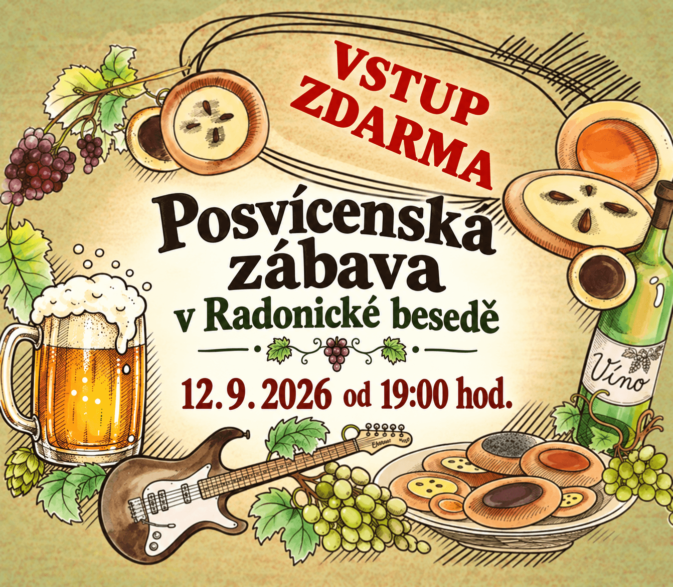 Posvícenská zábava 12. 9. od 19:00 hod.