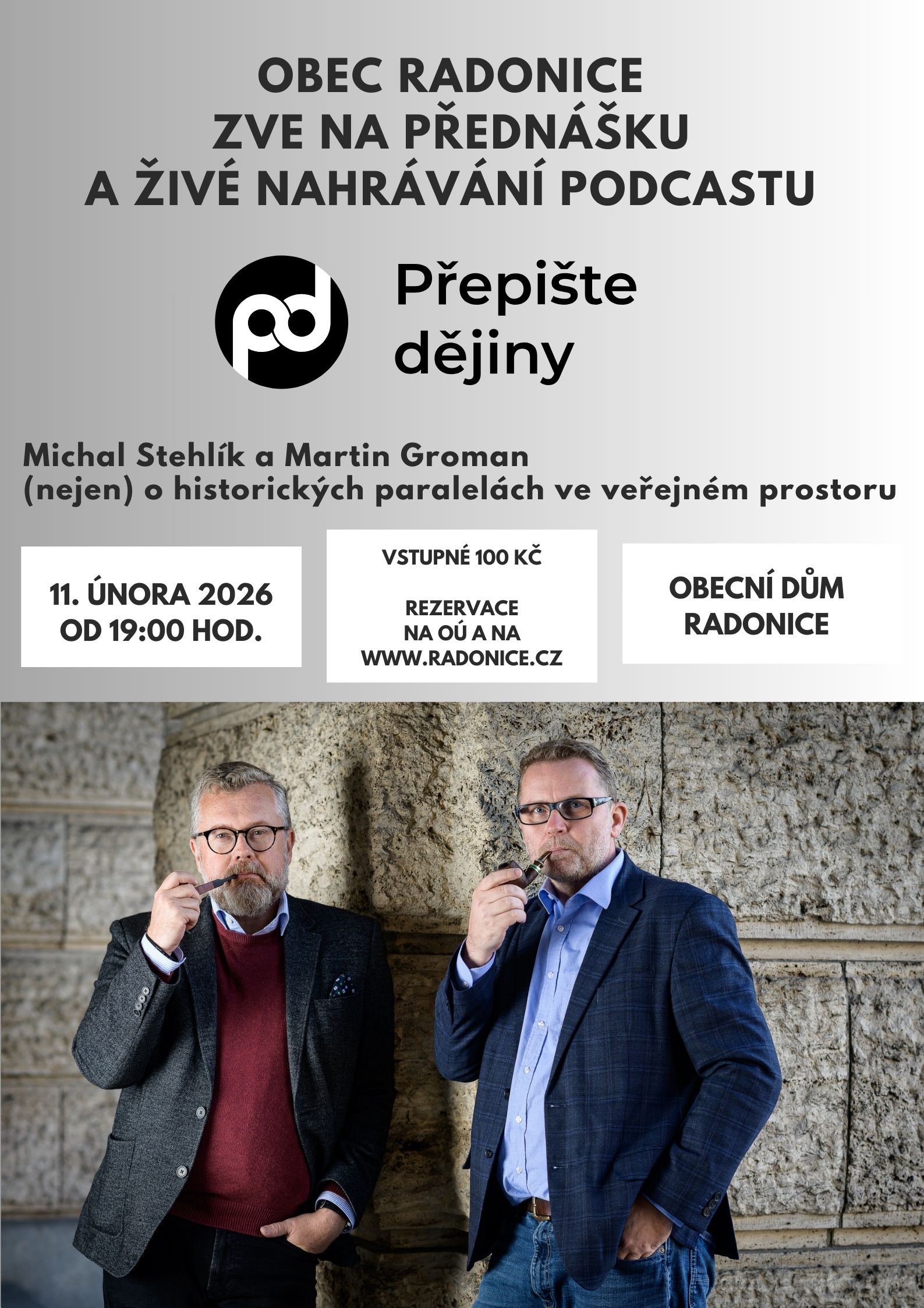 Přednáška a živé nahrávání podcastu Přepište dějiny