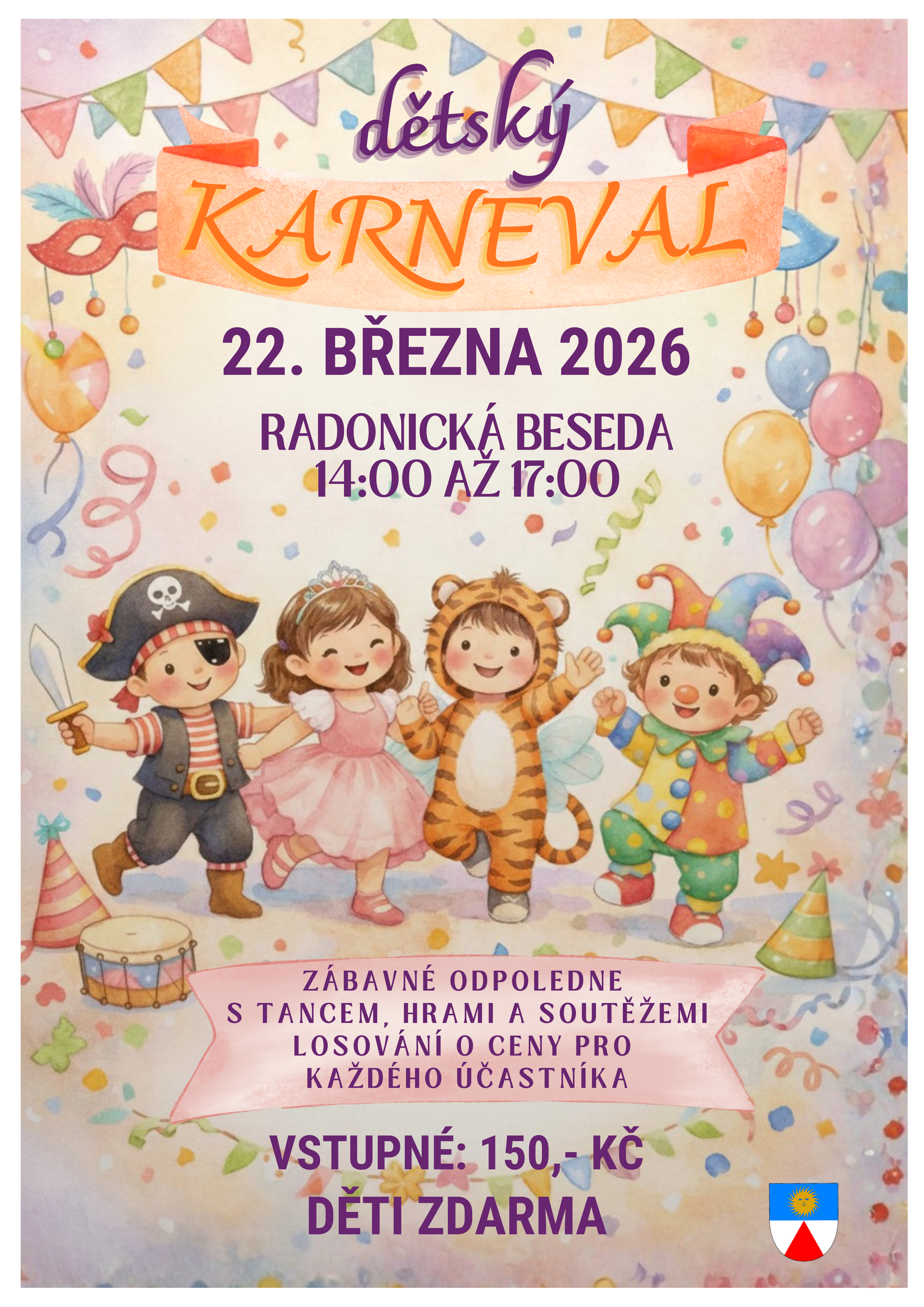 Dětský karneval 22. 3. 2026