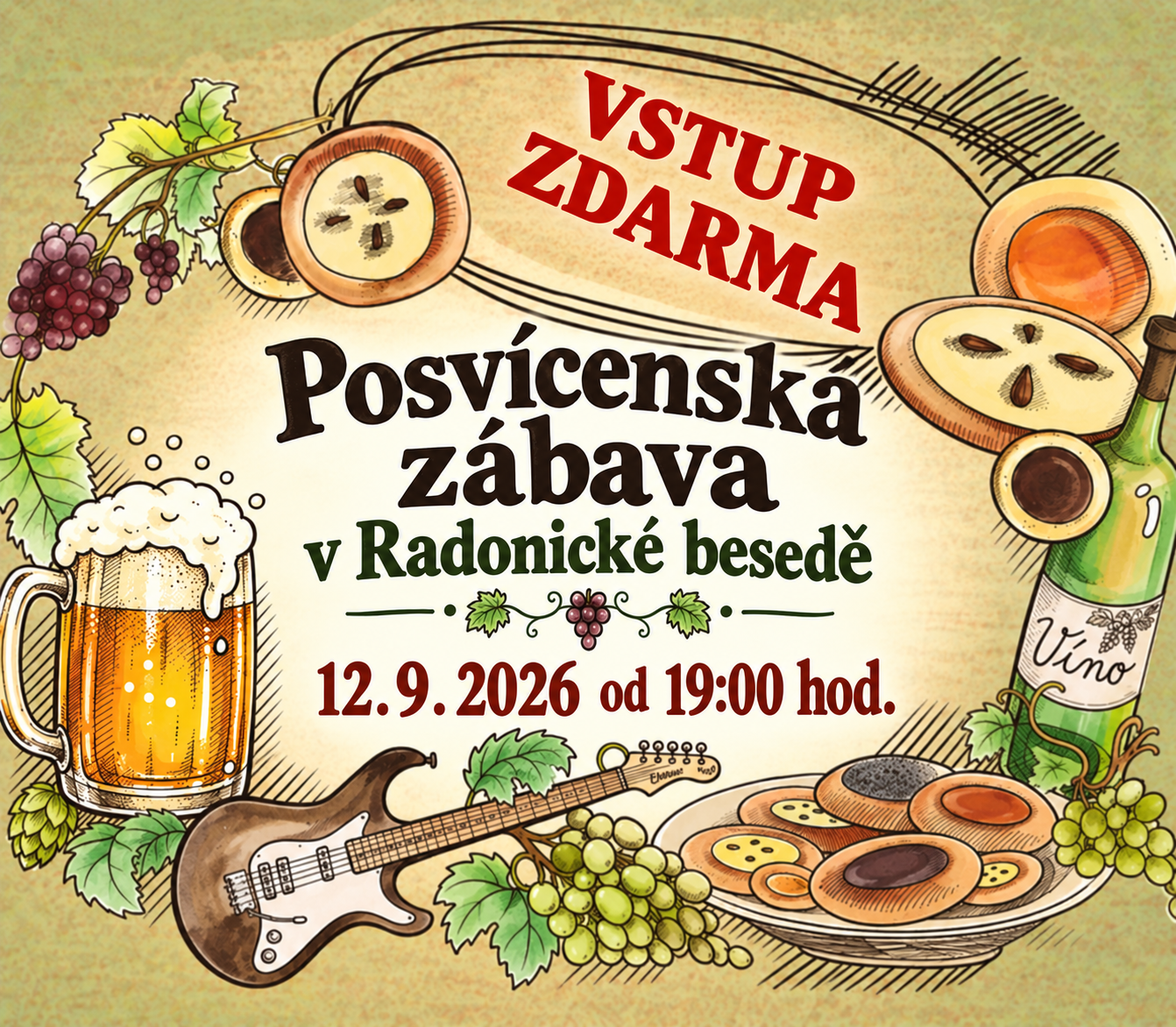Posvícenská zábava 12. 9. od 19:00 hod.